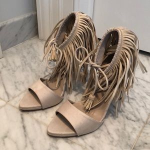 Never worn Zara Basic Collection Fringed Heels
